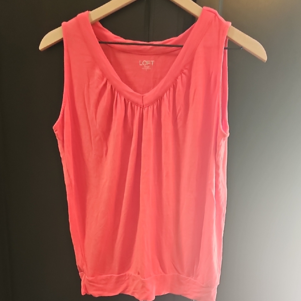 LOFT Outlet Coral Sleeveless Tank Top